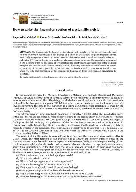 How to Write a Results and Discussion Section in Research Paper.